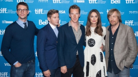 Cast and crew of The Imitation Game, including star Benedict Cumberbatch and director Morten Tyldum